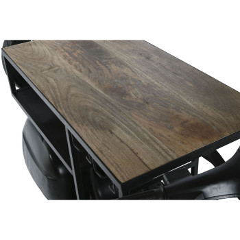 Butelių laikiklis Home ESPRIT Ruda Juoda Geležis Mango mediena 195 x 70 x 106 cm