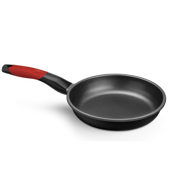 Teflona panna BRA A411224 Ø 24 cm Melns Sarkans Nerūsējošais tērauds Alumīnijs