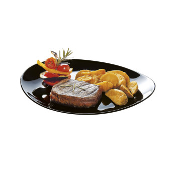 Plakans trauks Luminarc Friends Time Melns Stikls 30 x 26 cm Gaļa (12 gb.)