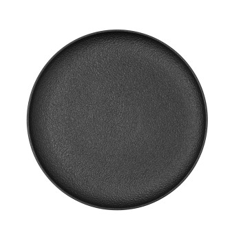 Plakans trauks Bidasoa Fosil Melns Keramika 26,5 x 26,4 x 2,3 cm (6 gb.)