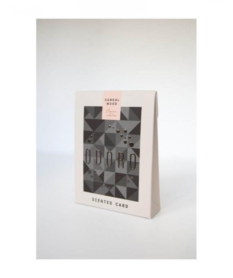 ODORO MOOD AROMATIZĒTĀ KARTĪTE SANDALWOOD 9X12X2,5CM, черное , PAPĪRS, 0,028KG, Odoro