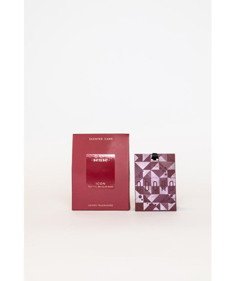 ODORO SENSE AROMATIZĒTĀ KARTĪTE 9X12X2.5CM ICON, BORDO, PAPĪRS, 0,028KG, Odoro