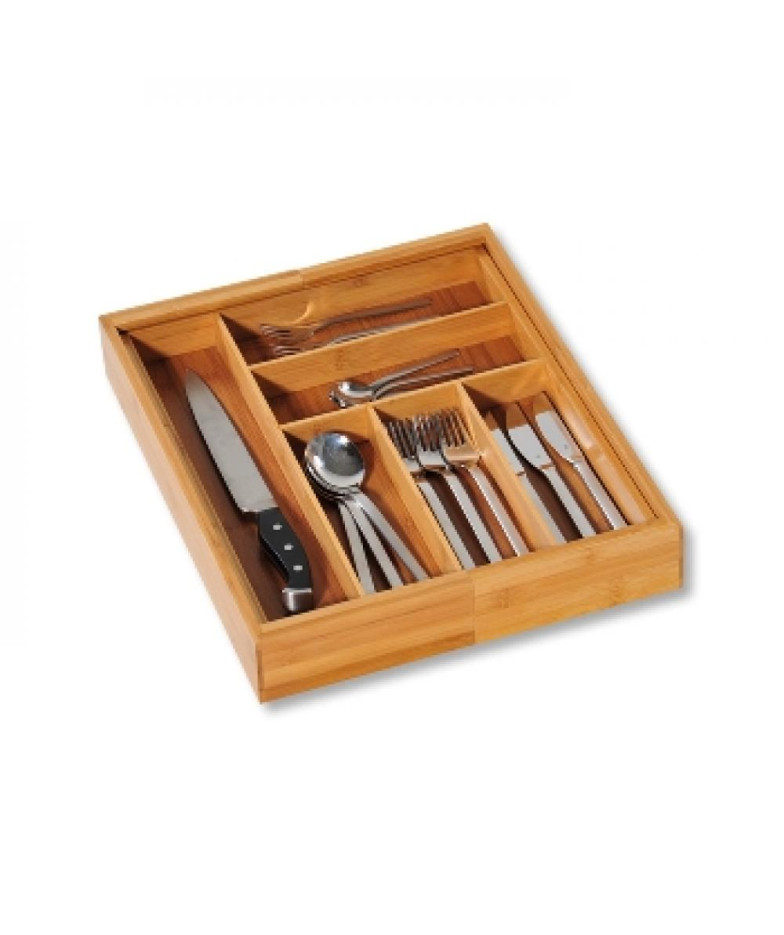 IZVELKAMA GALDA PIEDERUMU KASTE ATVILKTNĒM 35-57x43.5x5CM, BAMBUSS, FSC, Kesper