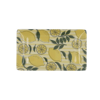 Užkandžių dėklas Quid Sicilia Spalvotas Bioplastikas Citrinos 25 x 15 x 2 cm (12 vnt.)