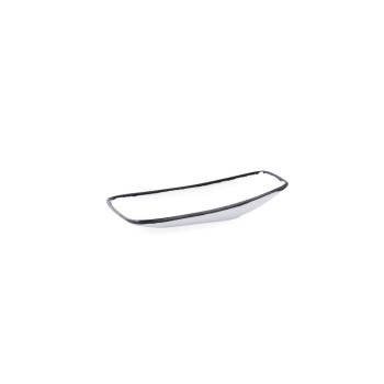 Suupistete alus Ariane Vital Filo Valge Must Keraamiline Alumiiniumoksiid 15 x 8,5 x 8,5 cm (12 Ühikut)