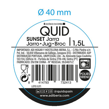Jug Quid Sunset Coral Plastic 1,5 L