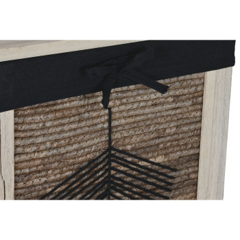Veļas grozs Home ESPRIT Melns Dabisks Koks 40 x 30 x 56 cm 5 Daudzums,,,