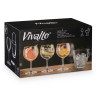 Ice Bucket Vivalto 11444 Transparent Metal Crystal 14,5 x 12 x 12,5 cm 4x (10,5 x 20 cm) Wine glasses (2 Units)