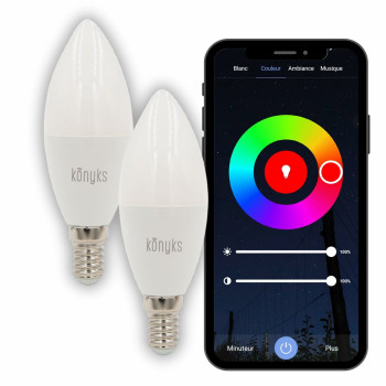 Sveces LED Spuldze Konyks e14 Balts,,,