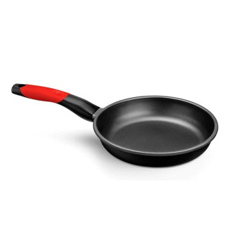 Teflona panna BRA A411228 Ø 28 cm Melns Sarkans Nerūsējošais tērauds Alumīnijs