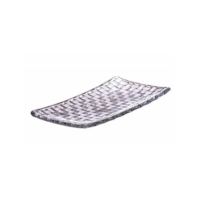 Lėkštė serviravimui stikl. 28*14cm 58244