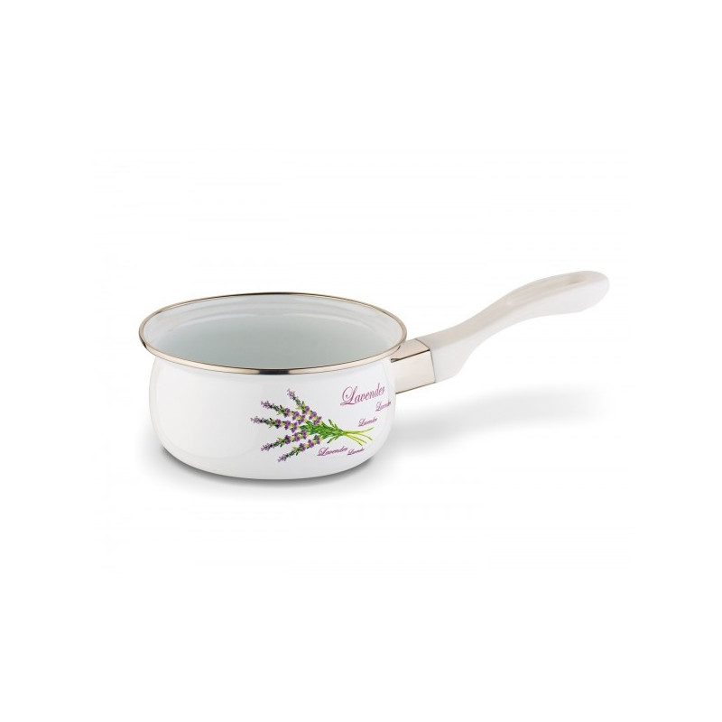 Mērču katls emaljētsjēts16cm 1.15L pl. rokturs. LEVANDA