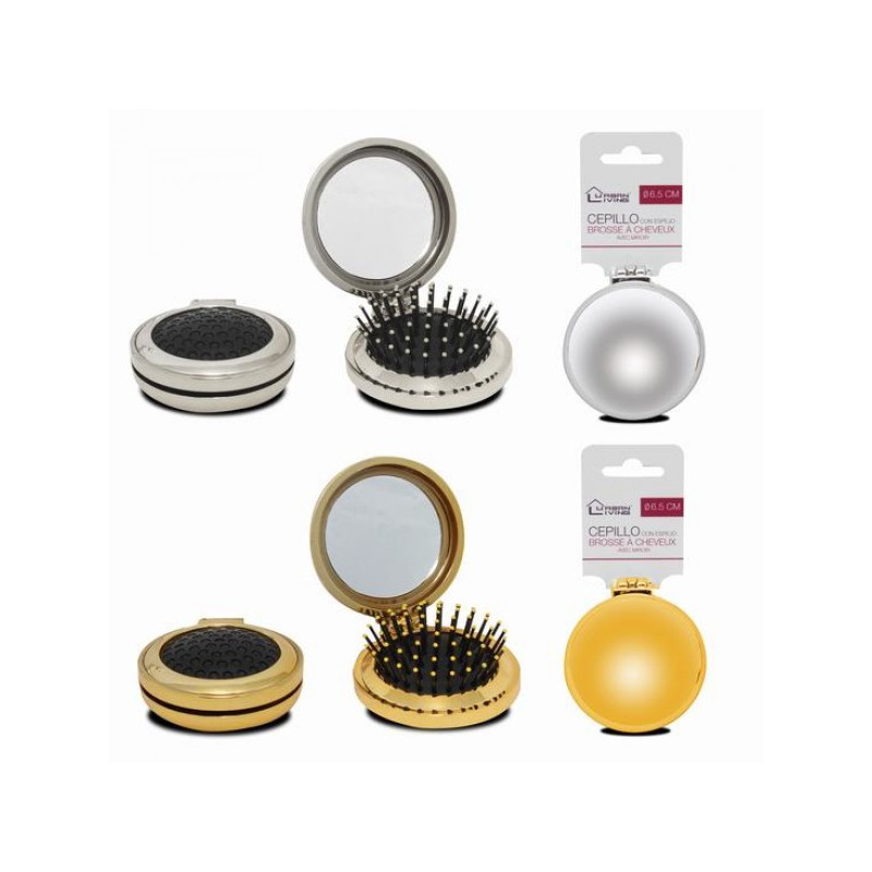 Spogulis 7cm slēgts rokas su šepečiu