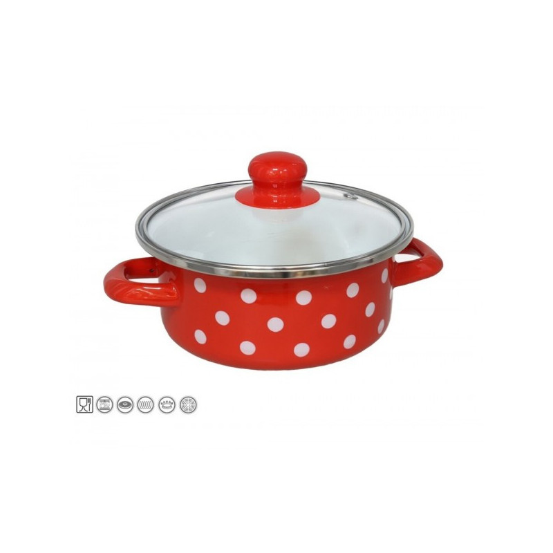 Puodas emal. 16cm 870ml s/d indukc. JAEN