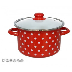 Puodas emal. 22cm 3.75L s/d...