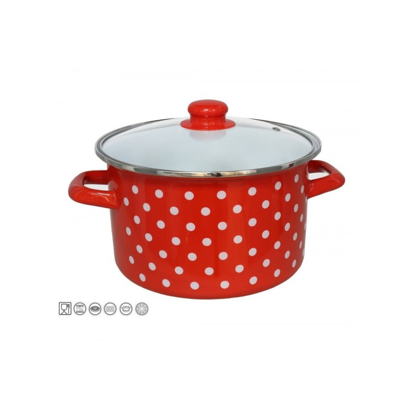 Emaljēts katls 24cm 4.8L s/d indukc. JAEN M