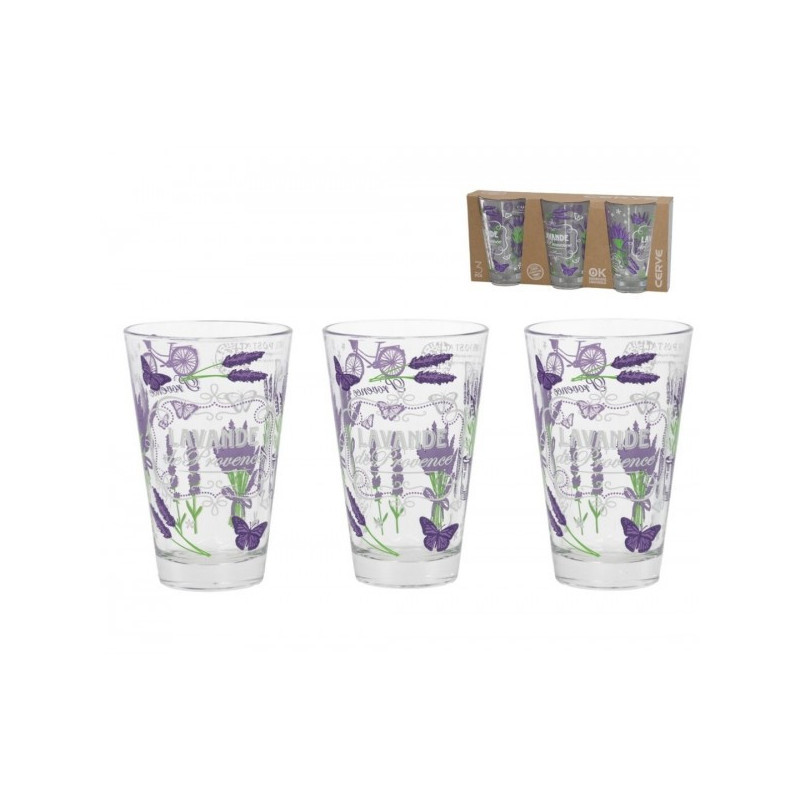 glāze 310ml 3gab. LEVANDA