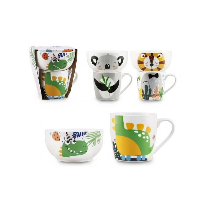 Puodukas 340ml su dubenėliu 480ml komplekts B497