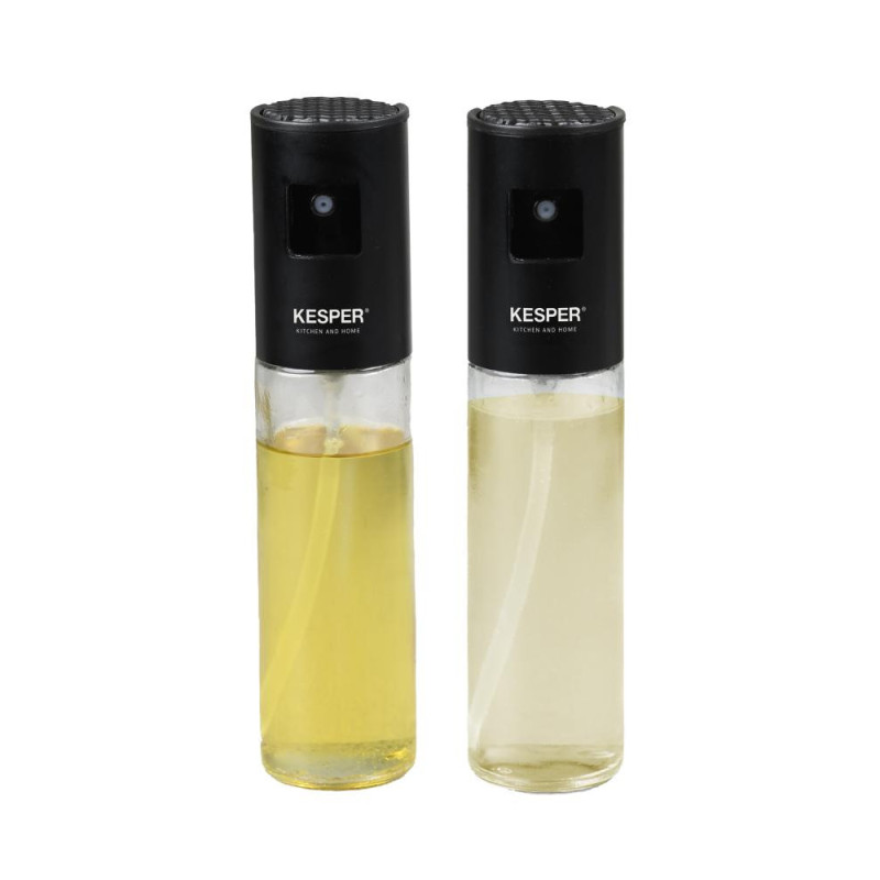 EĻĻAS UN ETIĶA PUDELĪŠU KOMPL.2GAB., AR IZSMIDZINĀTĀJU, STIKLS/PVC PLASTMASA, Kesper