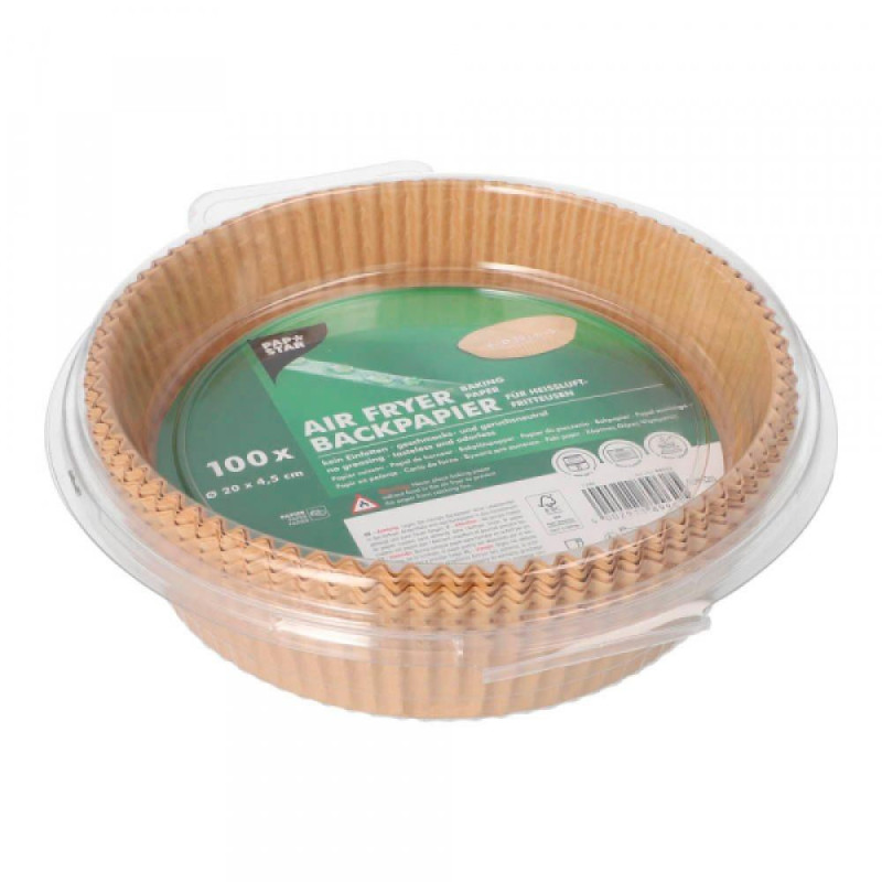 FORMAS CEPŠANAI KARSTĀ GAISA FRITERĪ 100ШТ. ., D20CM, H4.5CM, PAPĪRS 0,3059kg/iepak., Pap Star