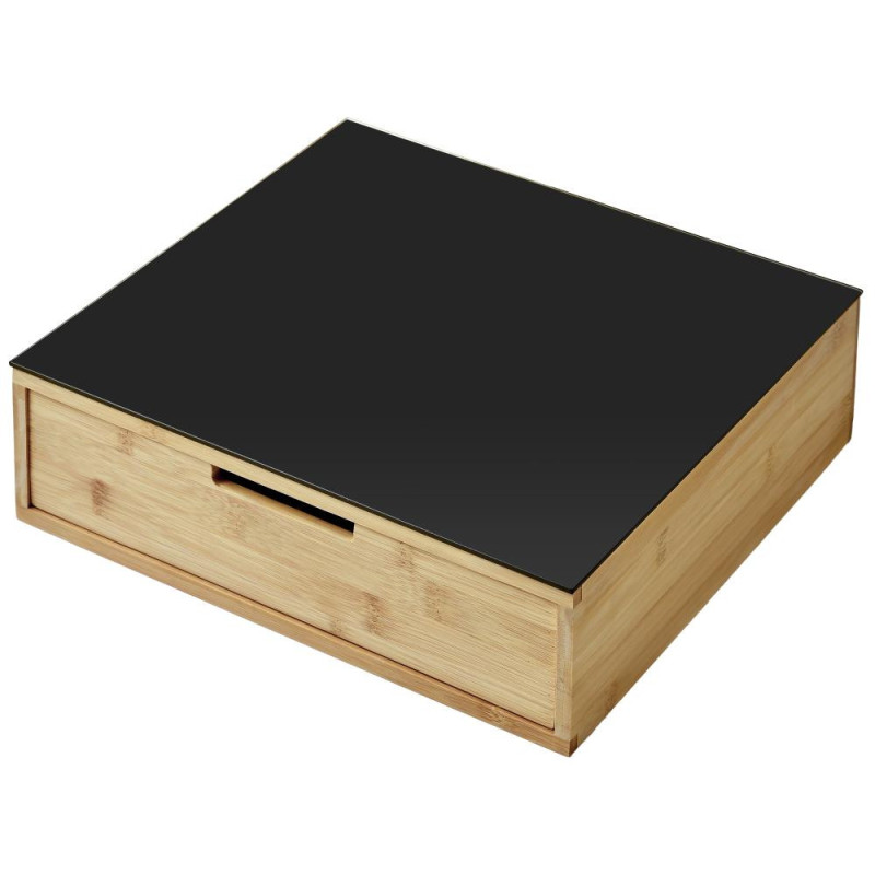 TEA  /Coffee shop  KAPSULU FOR STORAGE  BOX  30x31x10CM, AR glass  VIRSMU, STIKLS/BAMBUSS, FSC, Kesper