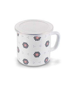 Krūze emal. ar plast....