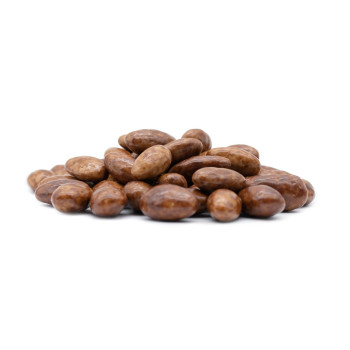 Mandeles baltajā šokolādē ar karameli un jūras sāli 350g