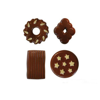 Forma silikona šokolādei 49x29 h-6.8mm CHOCO BISCUIT