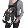Pet Backpack Trixie Savina Black Grey Polyester 30 × 33 × 26 CM,,,