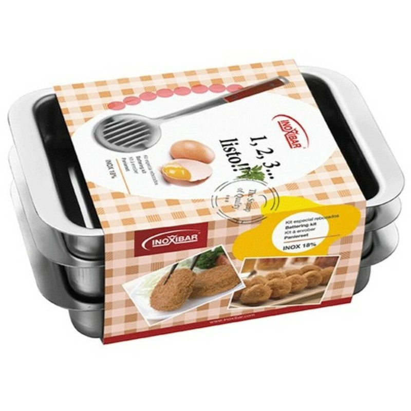 Roasting Tin Inoxibar 59271 Steel 21 x 15 cm (3 Units)