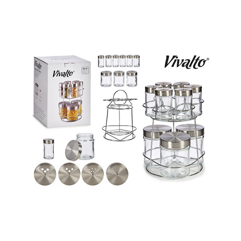 Indelių prieskoniams rink. 9vnt su stovu Vivalto