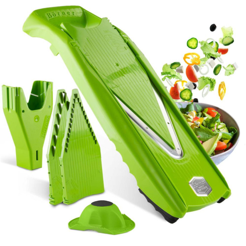 V5-POWER GRATER  - UNIVERSĀLA, AR STATĪVU, ZAĻA, PLASTMASA/NER.TĒR., Börner