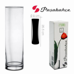 Vaza stikl. 26*7.7cm TUBE...