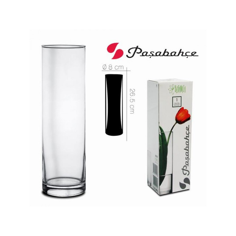 Vāze stikla. 26*7.7cm TUBE FLORA