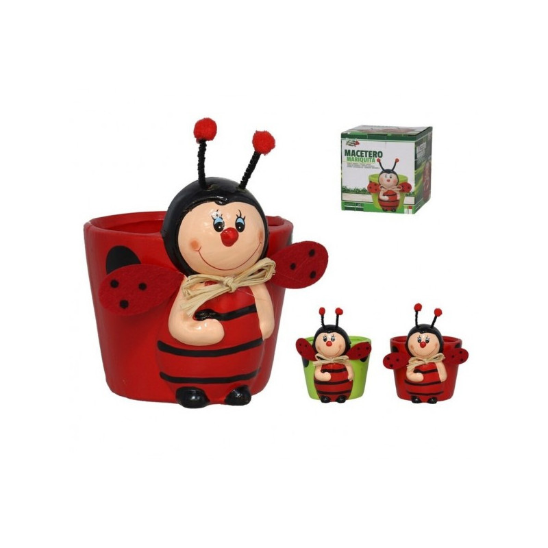 Puķu pods keramikas 13*11*14cm dekor Boružėlė