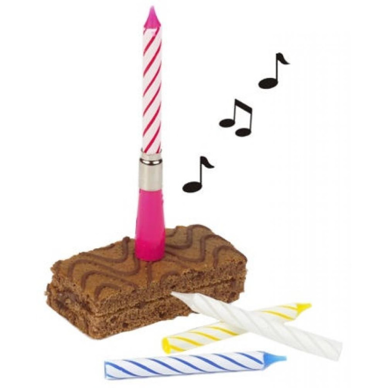 СВЕЧА   MUZIKĀLA HAPPY BIRTHDAY AR 3 REZ. 0.022 KG / IEPAK., Pap Star