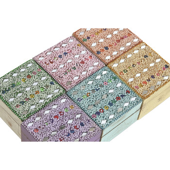 Lādīte Home ESPRIT Daudzkrāsains Mango koks 10 x 10 x 6 cm (2 Daudzums) (6 gb.),,,