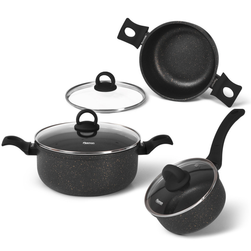 Cookware set GRACE 6 pcs (aluminium with non-stick coating)