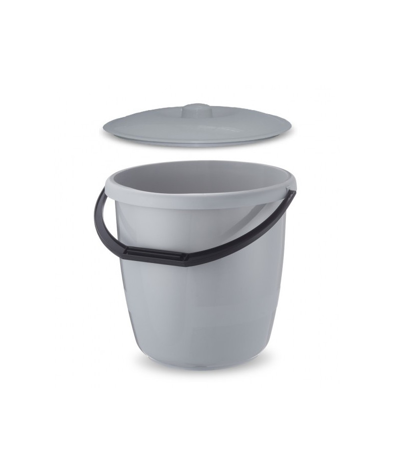 Kibiras 12L plast. su dangčiu 'Delta' 4202 ART