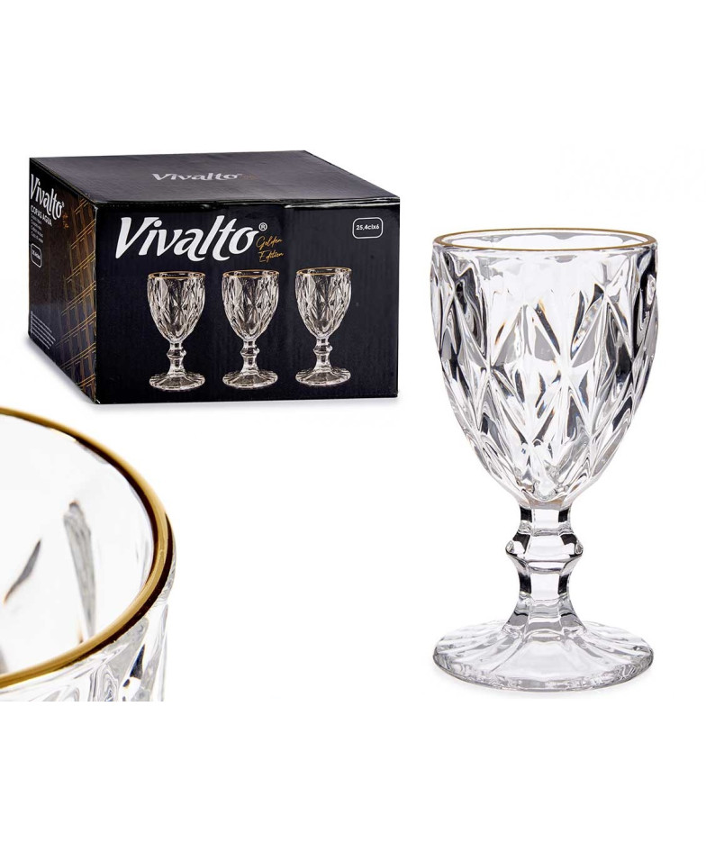 Vīna glāze 250ml 6vnt DIAMOND AU