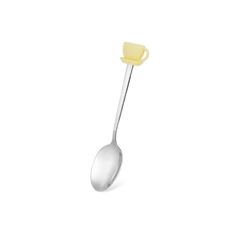 Tea spoon with silicone TEA CUP figure (stainless steel)