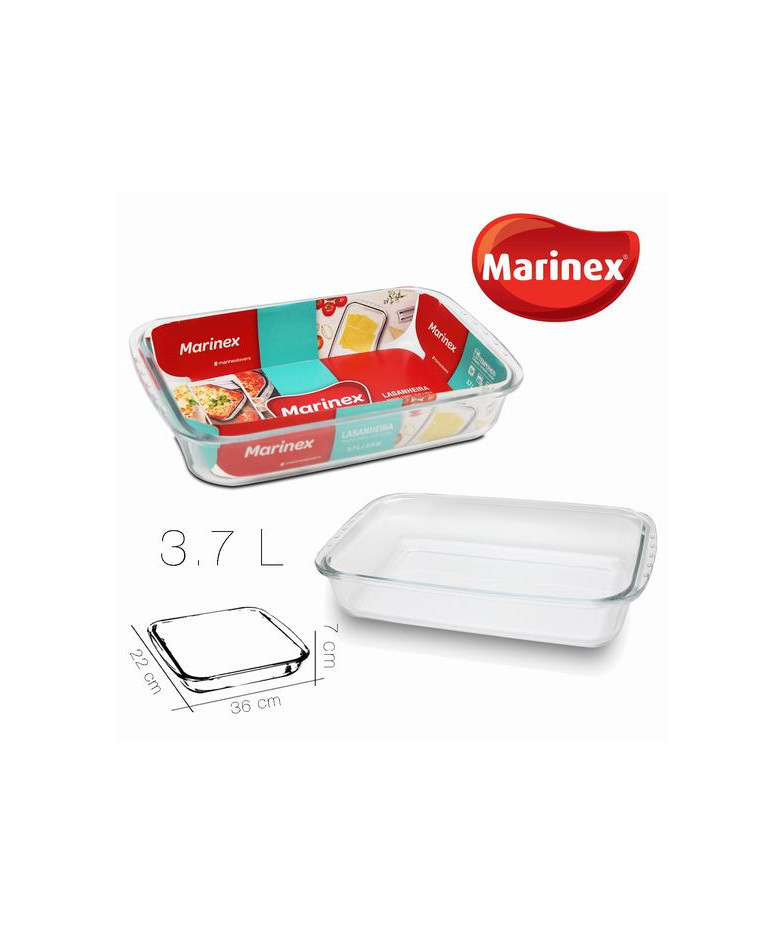 Indas kepimui stikl. 3.7L 36*22*7cm Marinex