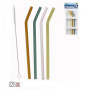 Соломки из стекла. 21cm 4шт lenkti su ершиком