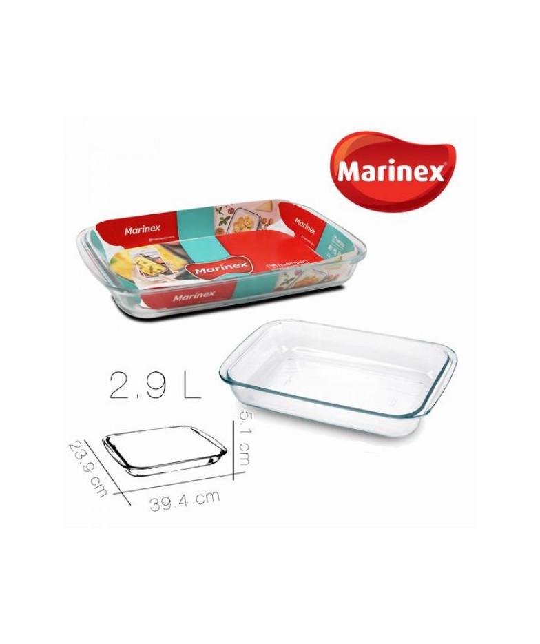 Посуда kepimui из стекла. 2.9L 39*24*5cm Marinex