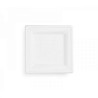 ТАРЕЛКИ  20X20CM 50GB, KVADRĀTVEIDA, BALTI, PĀRSTRĀDĀTA CUKURNIEDRU ŠĶIEDRA 0.8KG/IEP, Mixpack
