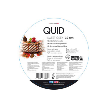 Koogivorm Quid Sweet Grey Must Metall 32 x 3 cm