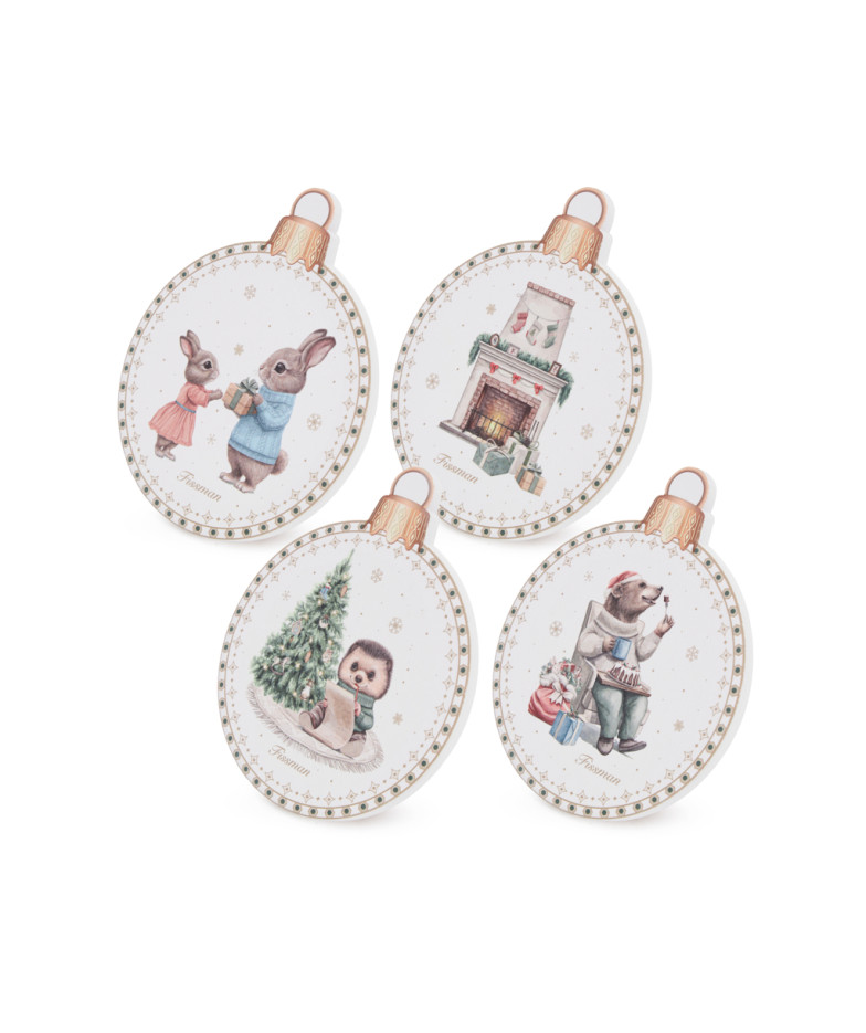 Set of 4 hot pot stands 10 cm, art. 0159