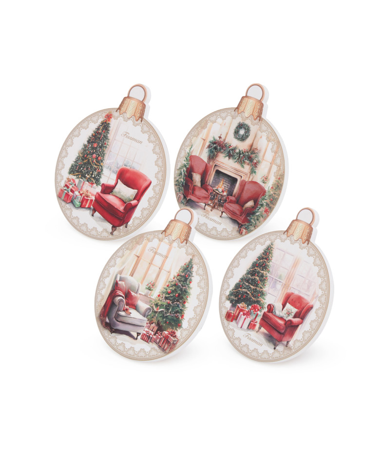 Set of 4 hot pot stands 10 cm, art. 0160