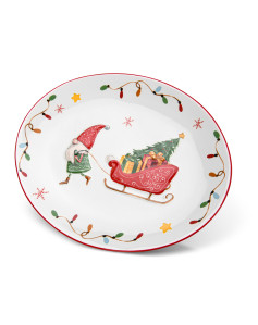 Oval plate 31х25 cm (dolomite)