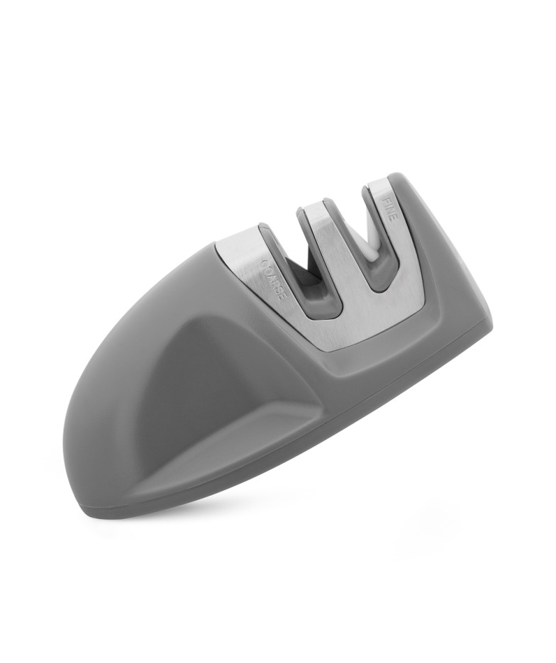 Knife sharpener 10x4x5 cm, color GREY (carbide and ceramic)